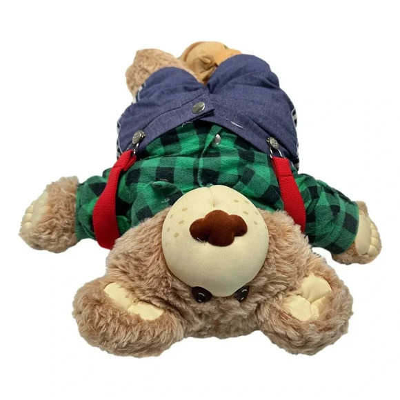 Furskins Bear Teddy Xavier  Roberts1984 Shirt Red Suspenders VIntage - Picture 16 of 16